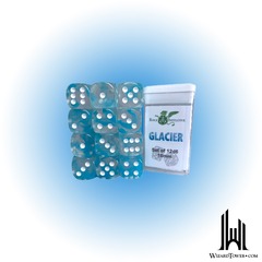 SET OF 12D6 PIPS DICE: DIFFUSION GLACIER 18MM